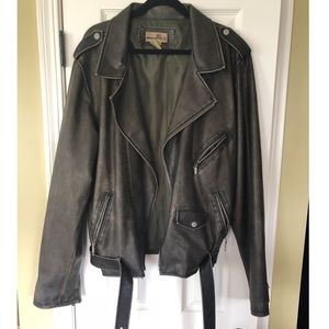 BKE men’s leather bike jacket